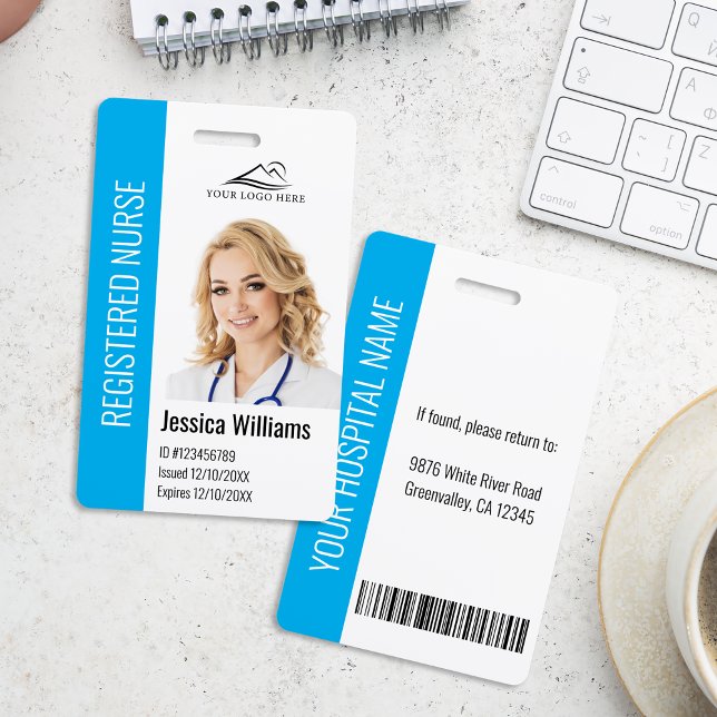 Crachá Personalizado de Funcionário de Hospital co (Criador carregado)