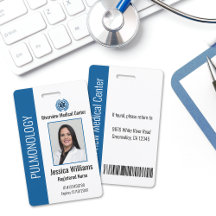 Crachá Personalizado de Funcionário de Hospital co