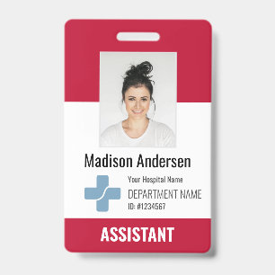 Crachá Personalizado de Funcionário de Hospital co