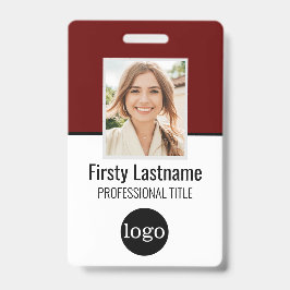 Crachá Personalizado de Funcionário - Foto, Código