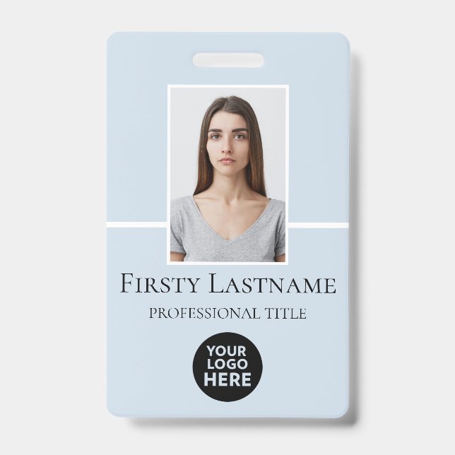 Crachá Personalizado de Funcionário, Foto, Código  (Frente)