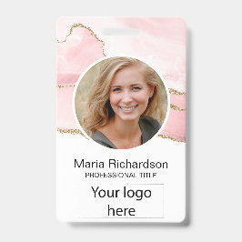 Crachá Personalizado de Funcionário, Foto, Logotip