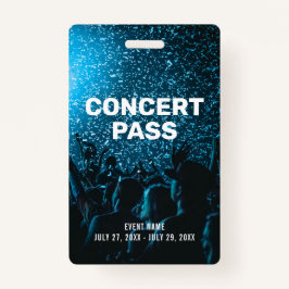 Crachá Personalizado de ID de Foto do Concert Pass