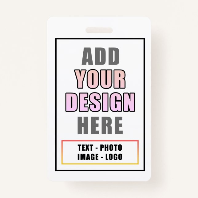 Crachá Personalizado de Identidade de Evento do Of (Frente)