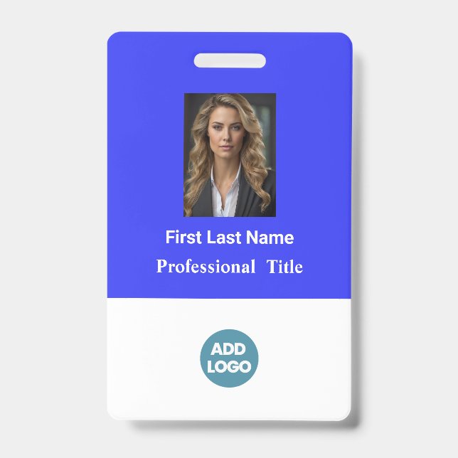 Crachá Personalizado de Identificação de Funcionár (Frente)