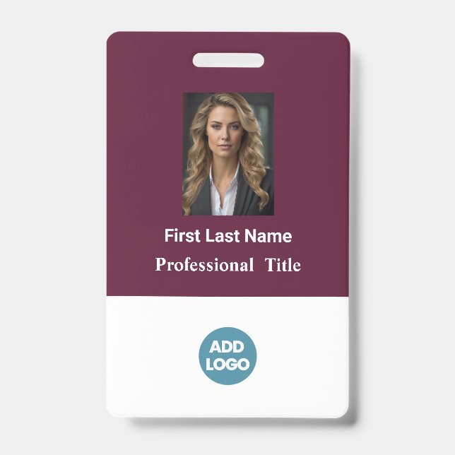 Crachá Personalizado de Identificação de Funcionár (Frente)