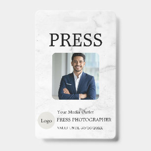 Crachá Personalizado de Identificação de Jornalist