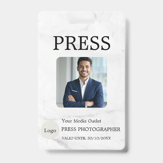 Crachá Personalizado de Identificação de Jornalist (Frente)