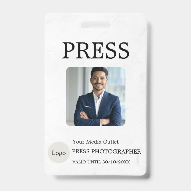 Crachá Personalizado de Identificação de Jornalist (Frente)