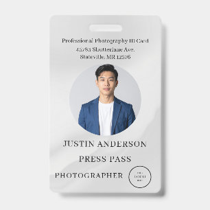 Crachá Personalizado de Identificação de Jornalist