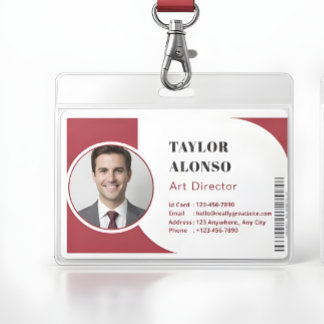 Crachá Personalizado de Nome de Funcionário com Lo