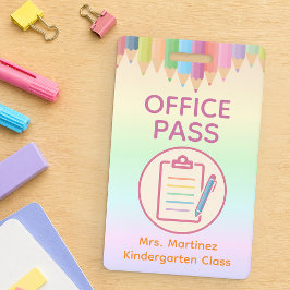 Crachá Personalizado de Passagem de Escritório par