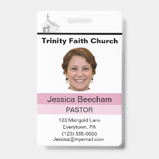 Crachá Personalizado de Pastora