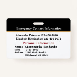 Crachá Personalizado do Cartão de Identificação Mé