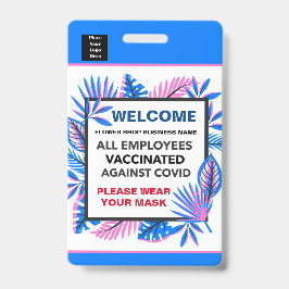 Crachá Personalizado do logotipo comercial vacinado para 