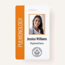 Crachá Personalizado - Foto Laranja Branco - ID Médico