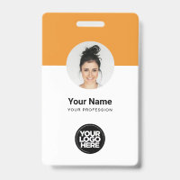 Personalizado Funcionário Cartão de ID Moderno Tan