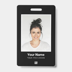 Crachá Personalizado Funcionário Grande Nome de Logotipo