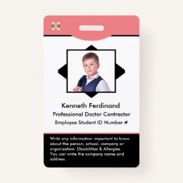 Crachá Personalizado logotipo de foto do funcionário Bar 