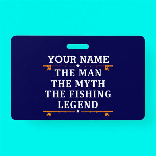 Crachá Personalizado O Homem O Mito A Lenda Da Pesca