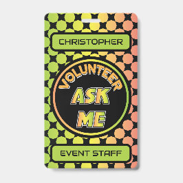 Crachá Personalizado para Equipe de Evento de Volu