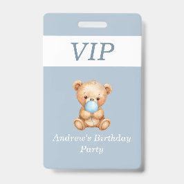 Crachá personalizado para o aniversário do bebê