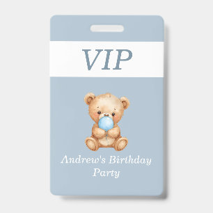 Crachá personalizado para o aniversário do bebê