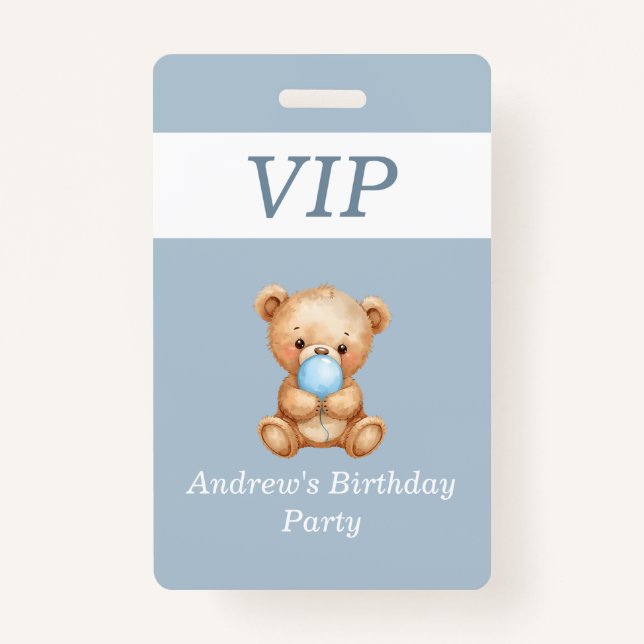 Crachá personalizado para o aniversário do bebê (Frente)