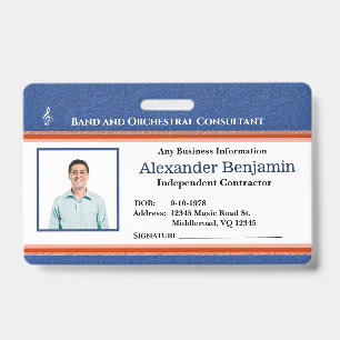 Crachá Personalizado para o Condutor de Música do Logoti