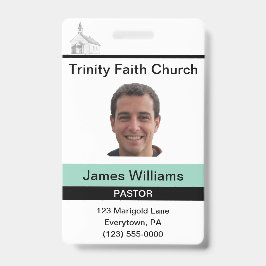 Crachá Personalizado Pastor