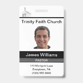 Crachá Personalizado Pastor