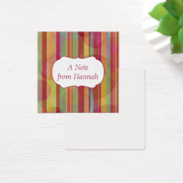 Crachá personalizado sobre listras & círculos