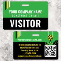 Crachá Personalizado Verde de ID de Visor de Const
