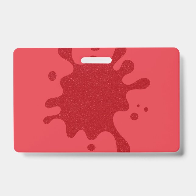 Crachá Personalizado Vermelho Tomate Splash (Frente)