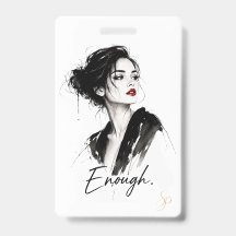 Crachá Personalizado Vertical | Enough.
