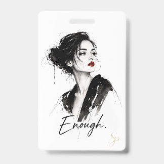 Crachá Personalizado Vertical | Enough.