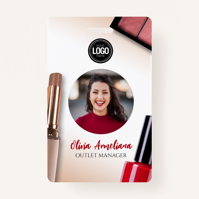 Crachá Personalizar empresa | Empresa de maquinação moder (Frente)