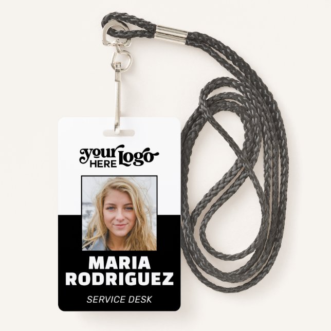 Crachá Personalizar ID de Evento/Funcionário do Corporate (Frente com cordão)
