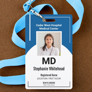 Crachá Personalizar o ID de foto do funcionário médico