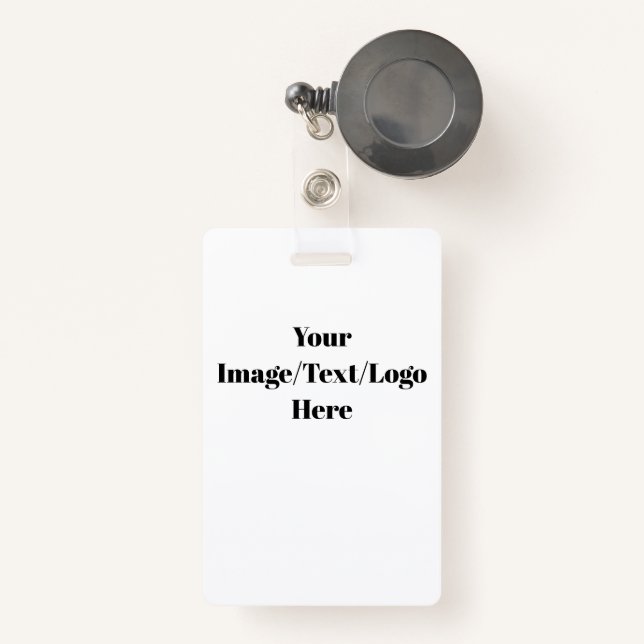 Crachá Personalizar ou personalizar (Frente com retrátil)