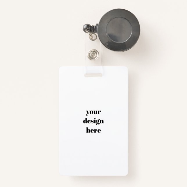 Crachá Personalizar ou personalizar (Frente com retrátil)