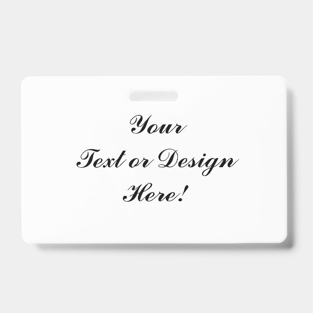 Crachá personalizável - Adicionar seu texto ou Des (Frente)