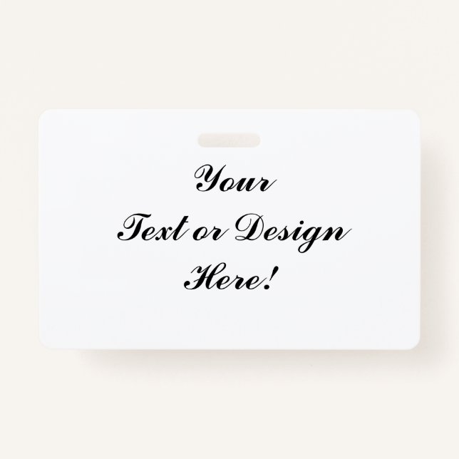 Crachá personalizável - Adicionar seu texto ou Des (Frente)