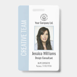 Crachá Personalized Corporate Employee ID Dusty Blue