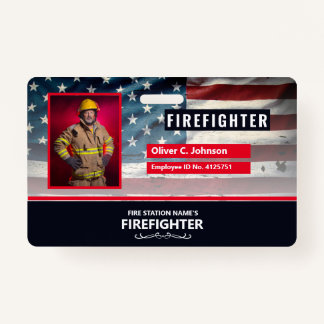 Crachá Personalized Employee ID Card - Photo, Barcode,
