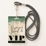 Crachá Pêssego Verde Sereia Derrame de Lixo Doce 16 VIP P<br><div class="desc">Personalizar para qualquer evento.</div>