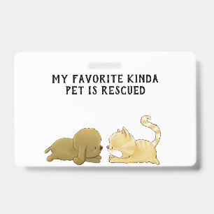 Crachá Pets personalizados resgatados