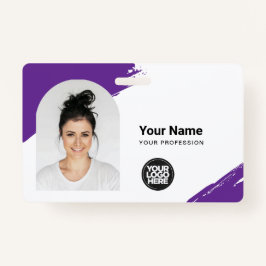 Crachá Pincel de Fotografia Simples do Arco QR com Cartão