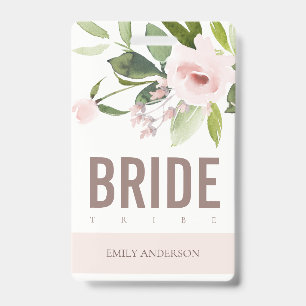 CRACHÁ PINK PINK ROSE FLORAL BRIDE TRIBE CASAMENTO