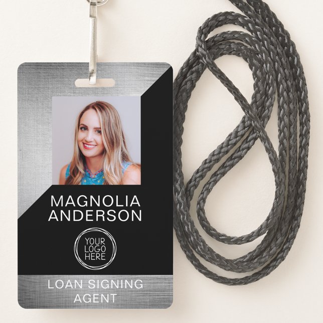 Crachá Placa de identificação de funcionário em metal pol (Criador carregado)